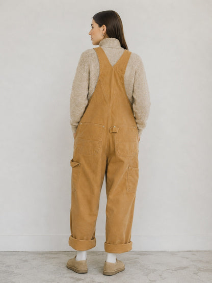 Women's Canvas Bib Overalls — Relaxed Fit Multi-Pocket 2