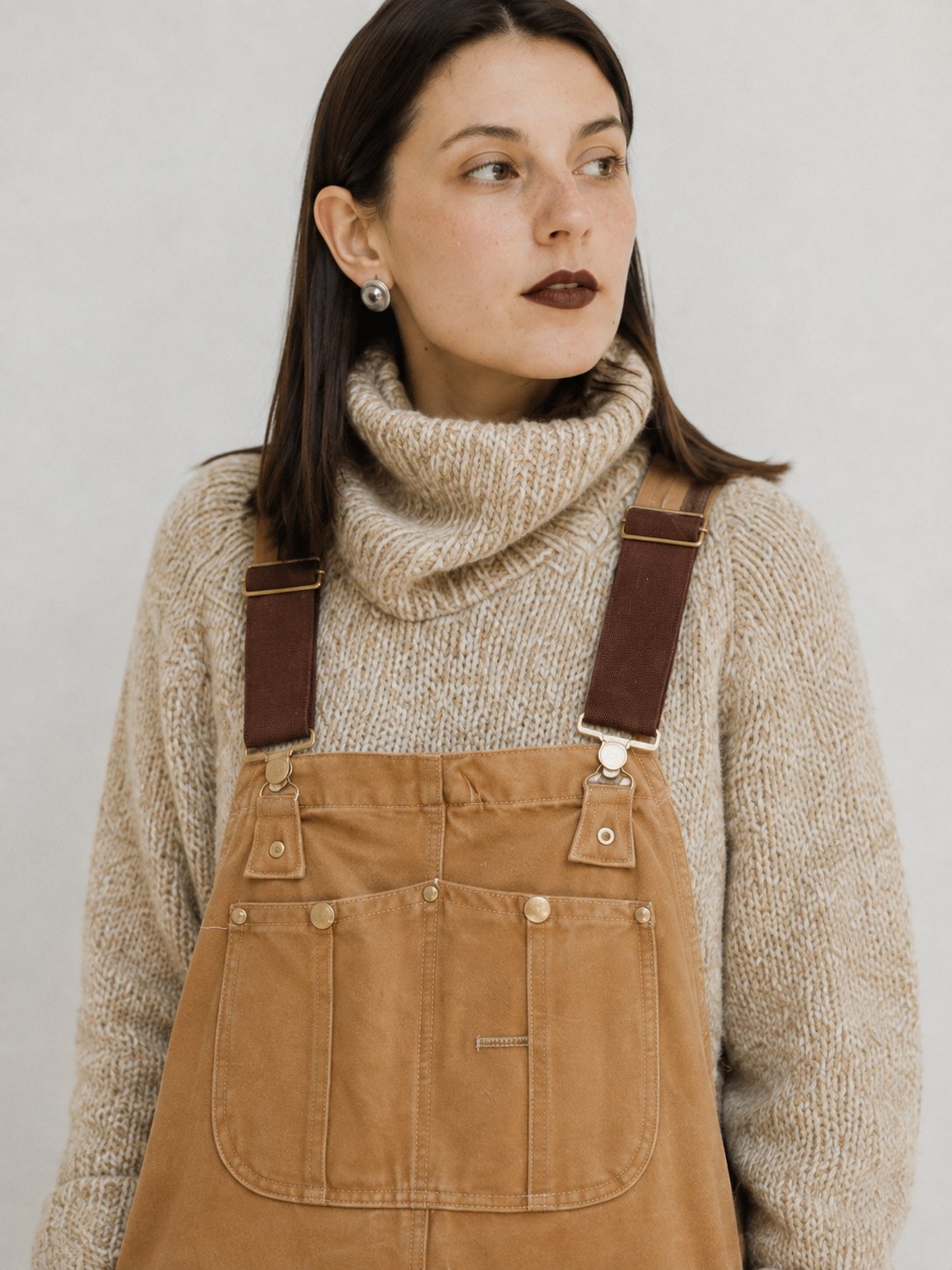Women's Canvas Bib Overalls — Relaxed Fit Multi-Pocket 3