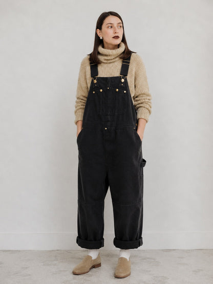 Women's Canvas Bib Overalls — Relaxed Fit Multi-Pocket 5