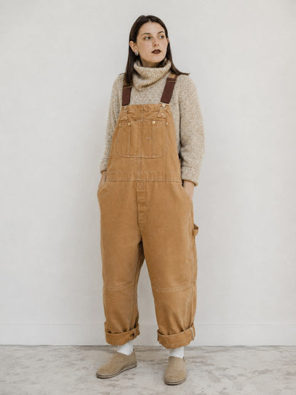 Women's Canvas Bib Overalls — Relaxed Fit Multi-Pocket 1