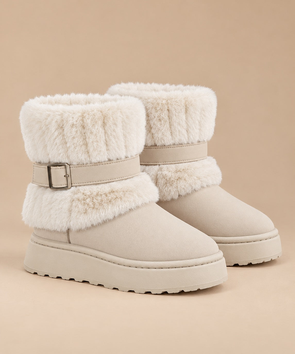 Women's Faux Fur Slip-On Snow Boots — Insulated Winter 6