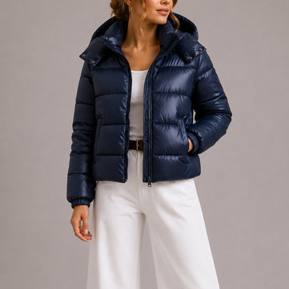 Women's Hooded Puffer Jacket — Lightweight Quilted Winter Coat 3