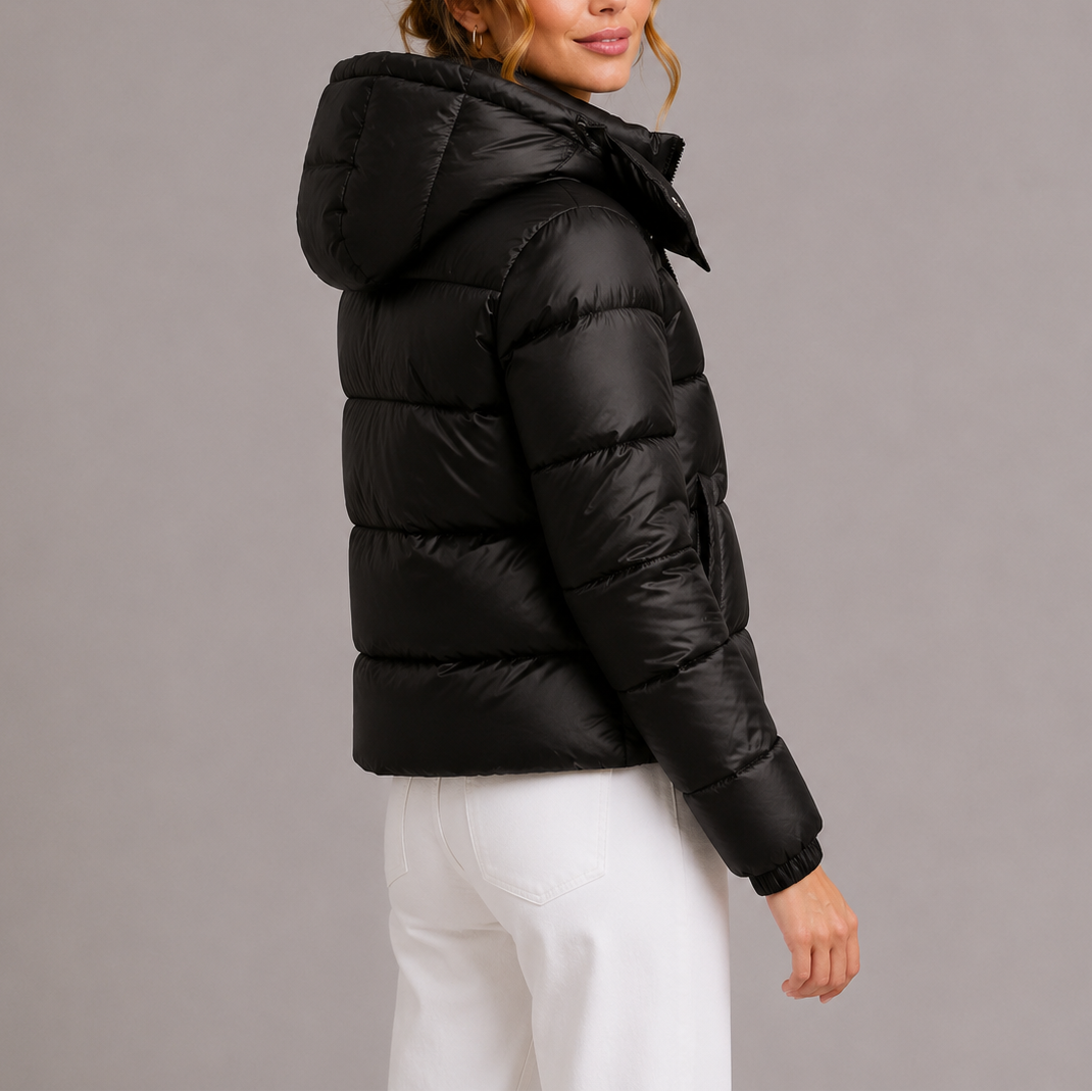 Women's Hooded Puffer Jacket — Lightweight Quilted Winter Coat 5