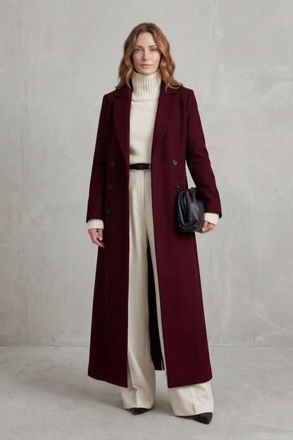 Women's Long Tailored Coat — Classic Fit, 6 Colors 8